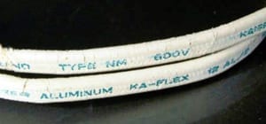 Image of Identifying Marks on Aluminum Wiring Jacket