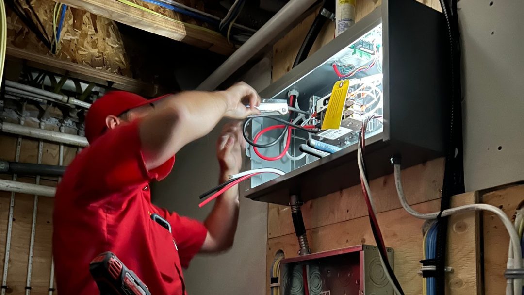 Residential electrician, Dustin, serving Calgary, Okotoks, and the foothills with expert panel upgrades. Dustin is a master electrician.
